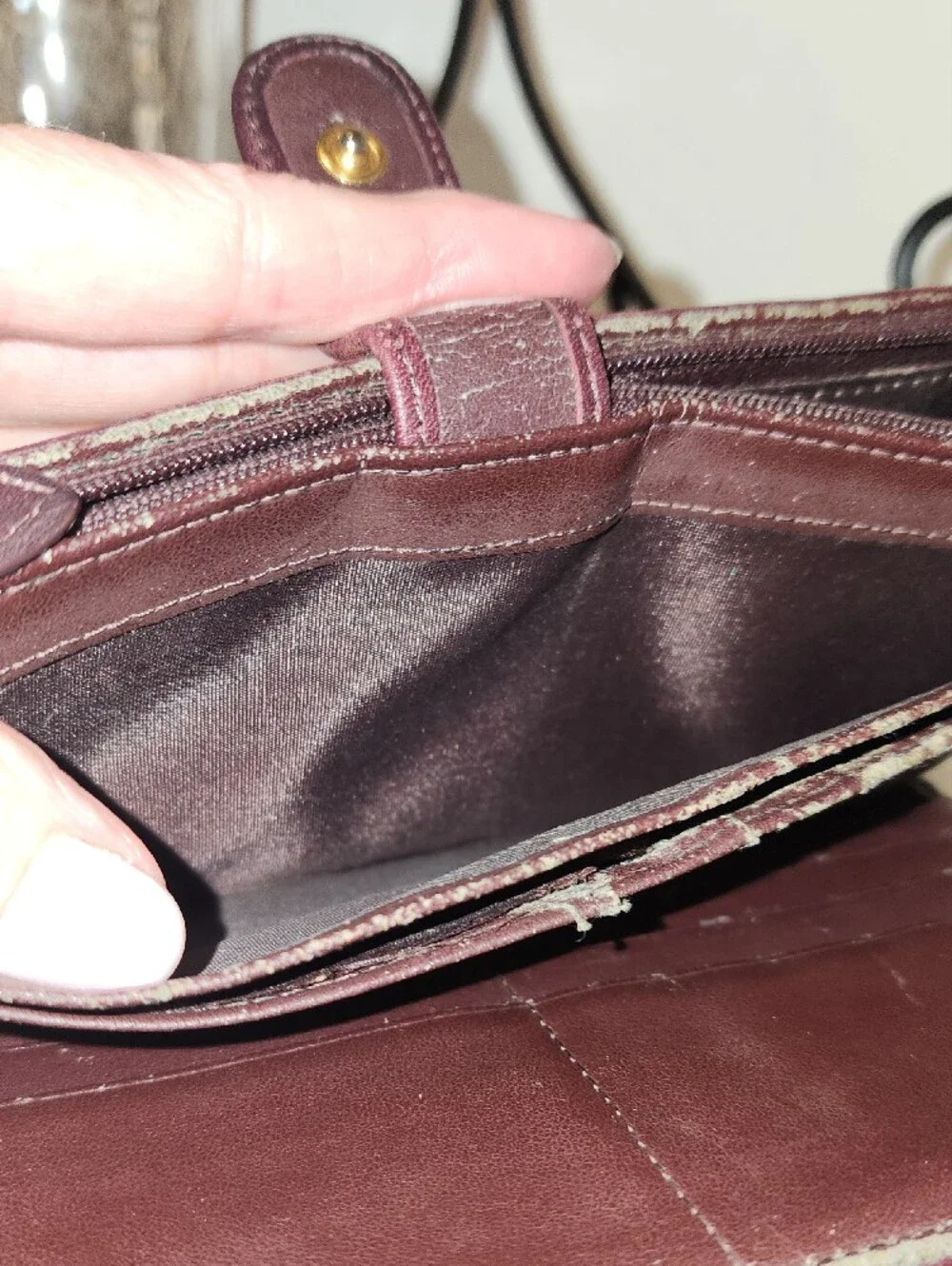Quilted Burgundy Women's Wallet - Etienne Aigner